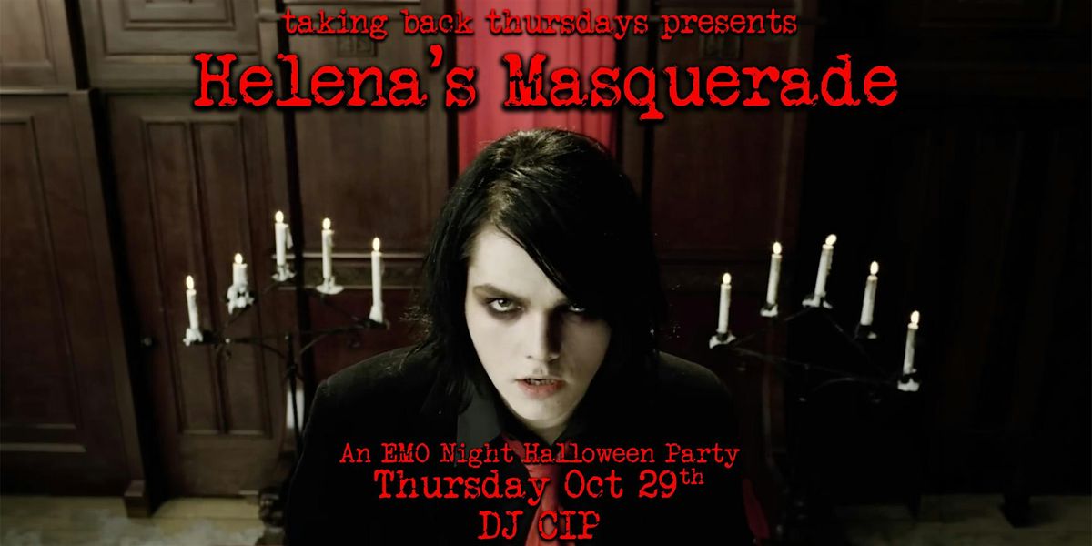 Helena’s Masquerade: Emo Night Halloween Party in the Castro! flyer
