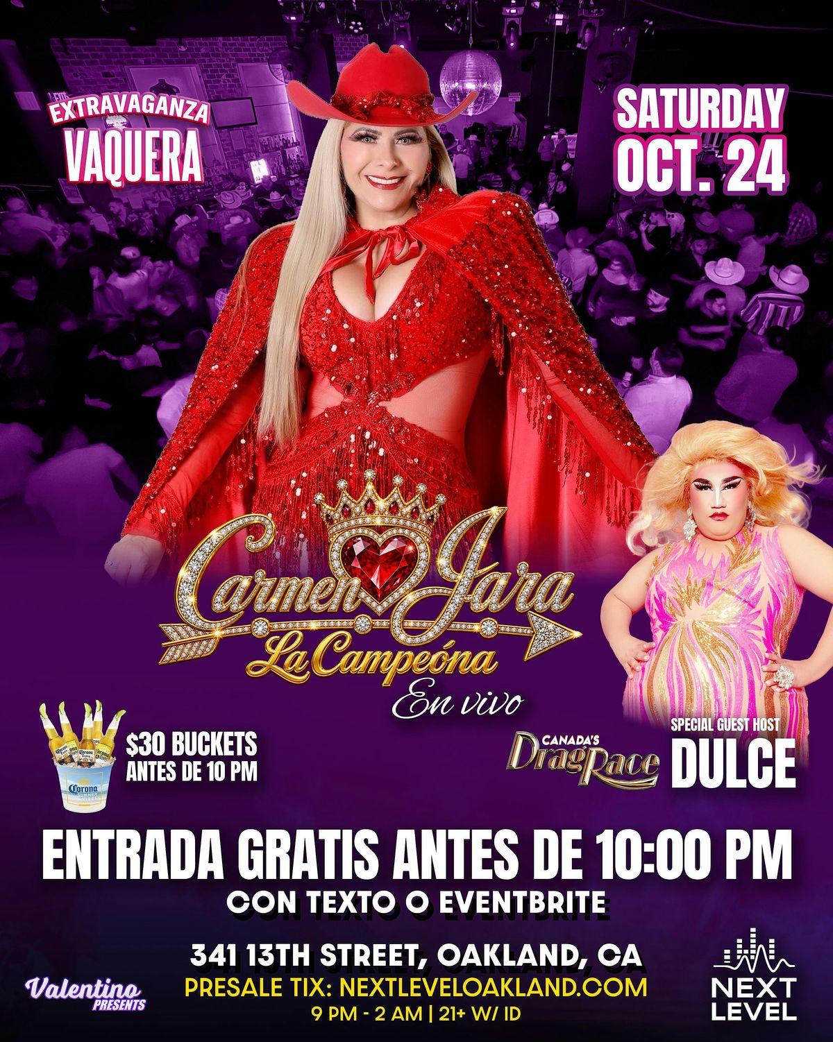 Extravaganza Vaquera: Carmen Jara en Vivo - No Cover b4 10 pm flyer