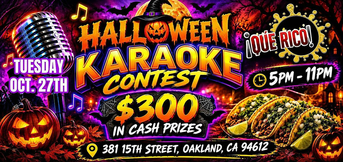 Halloween Karaoke Singing Competition – $300 in Cash Prizes – Limited Space flyer