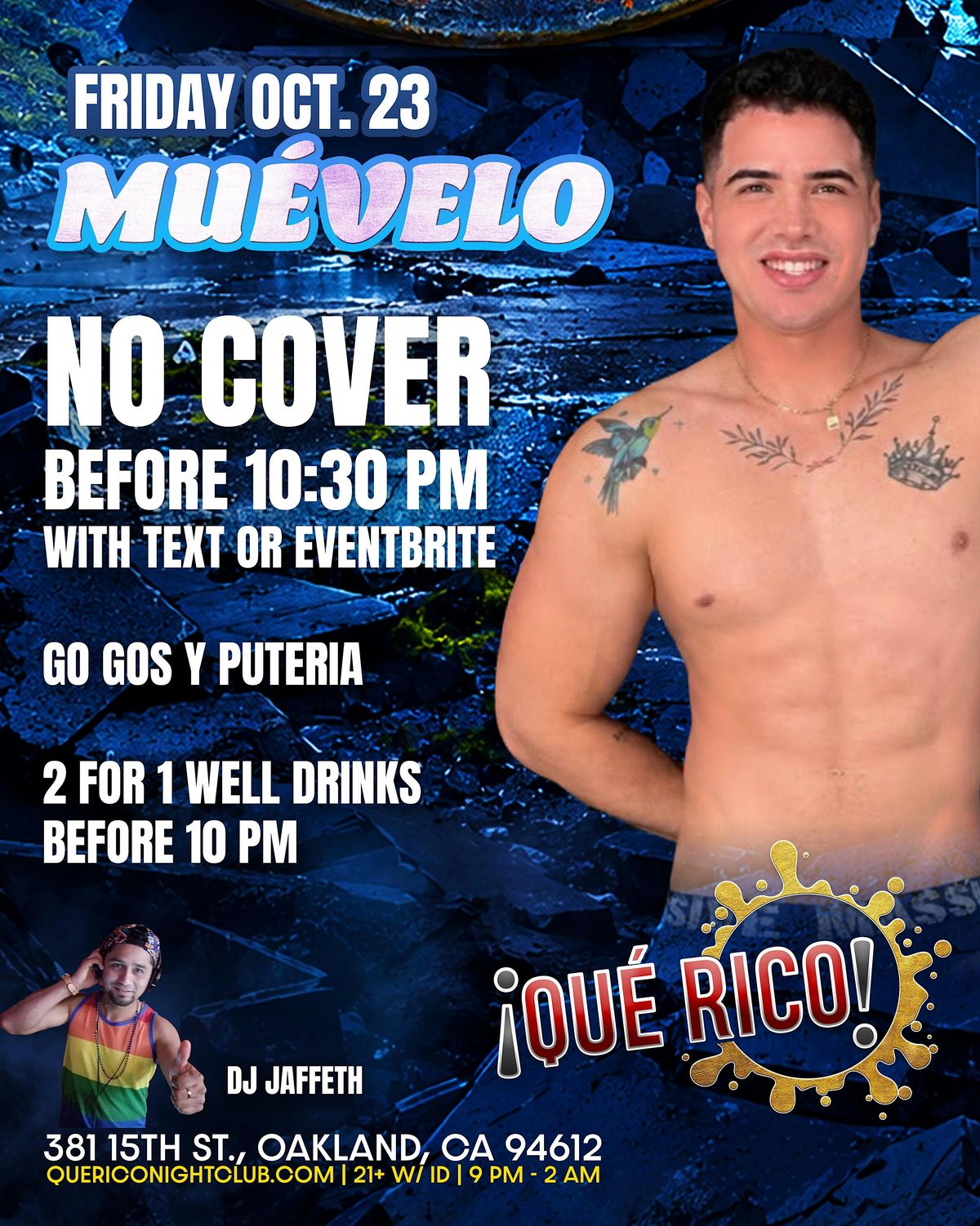 Muevelo at Que Rico - LA Go Go Dancers flyer