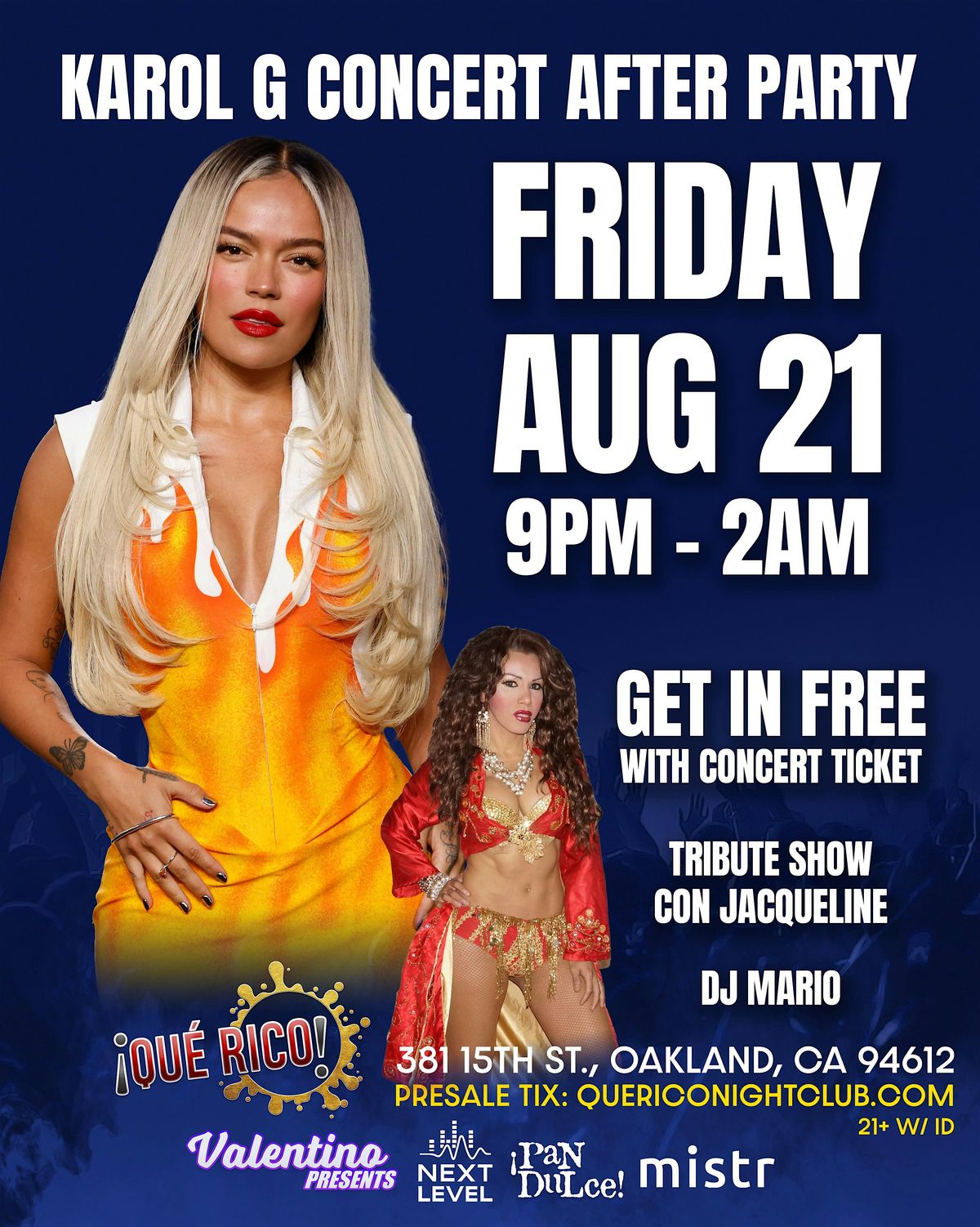 Muevelo Karol G Concert After Party flyer