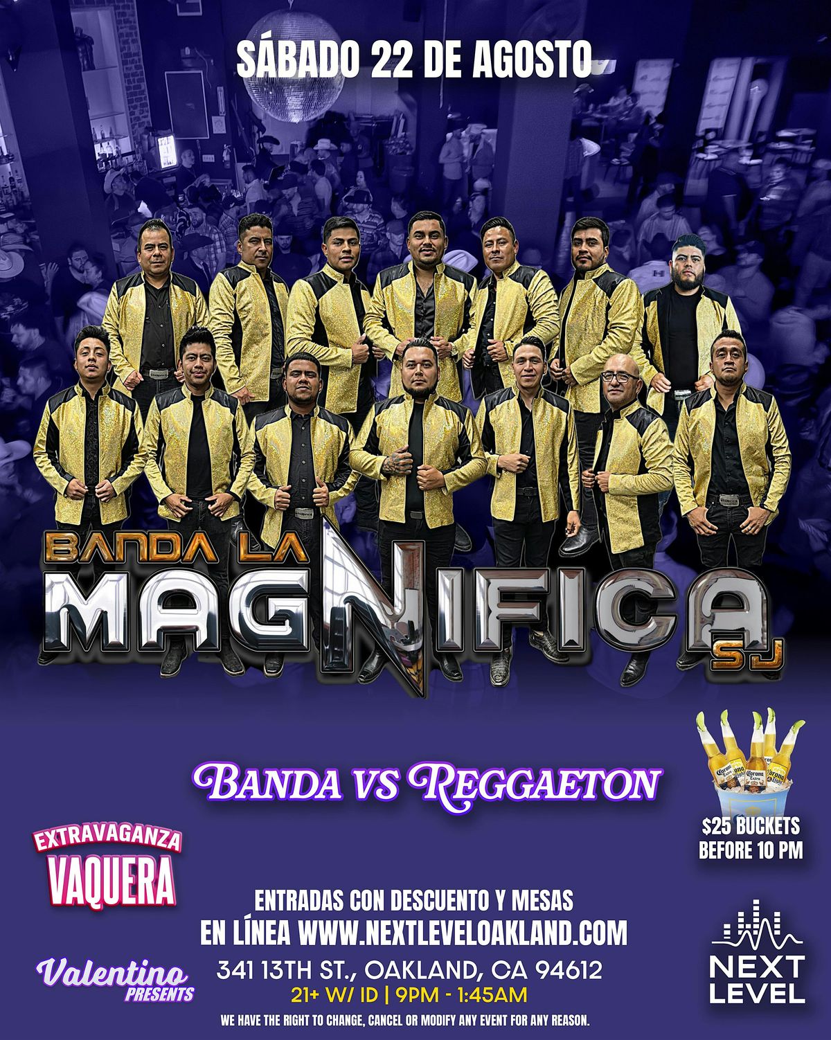 Noches Latina en Next Level: Banda en Vivo vs Reggaeton flyer