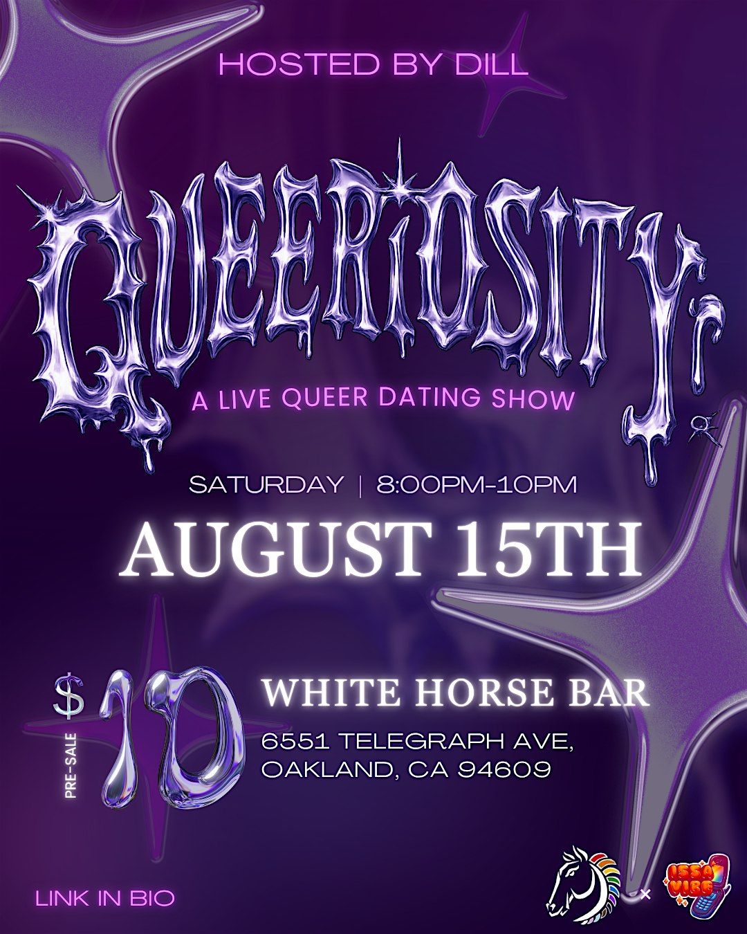 LIVE Queer Dating Show! Queeriosity x Oakland flyer