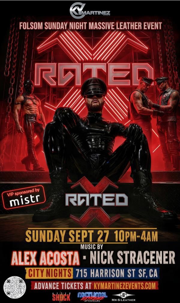 Rated X Folsom weekend Sunday night massive leather event flyer