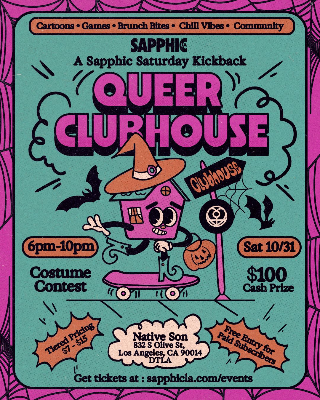 Queer Clubhouse: Halloween Edition flyer