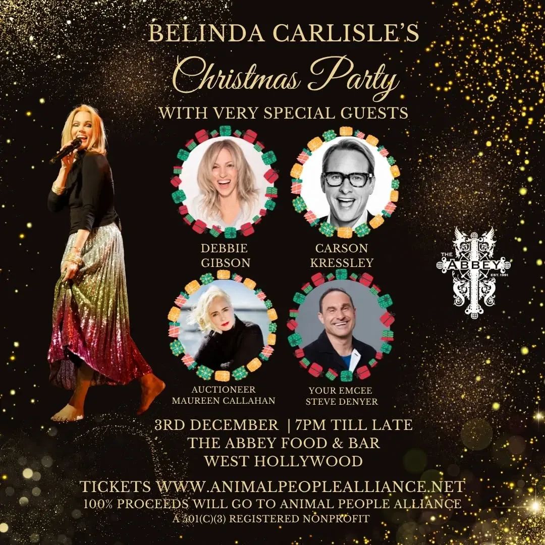 Belinda Carlisle's Christmas Party flyer