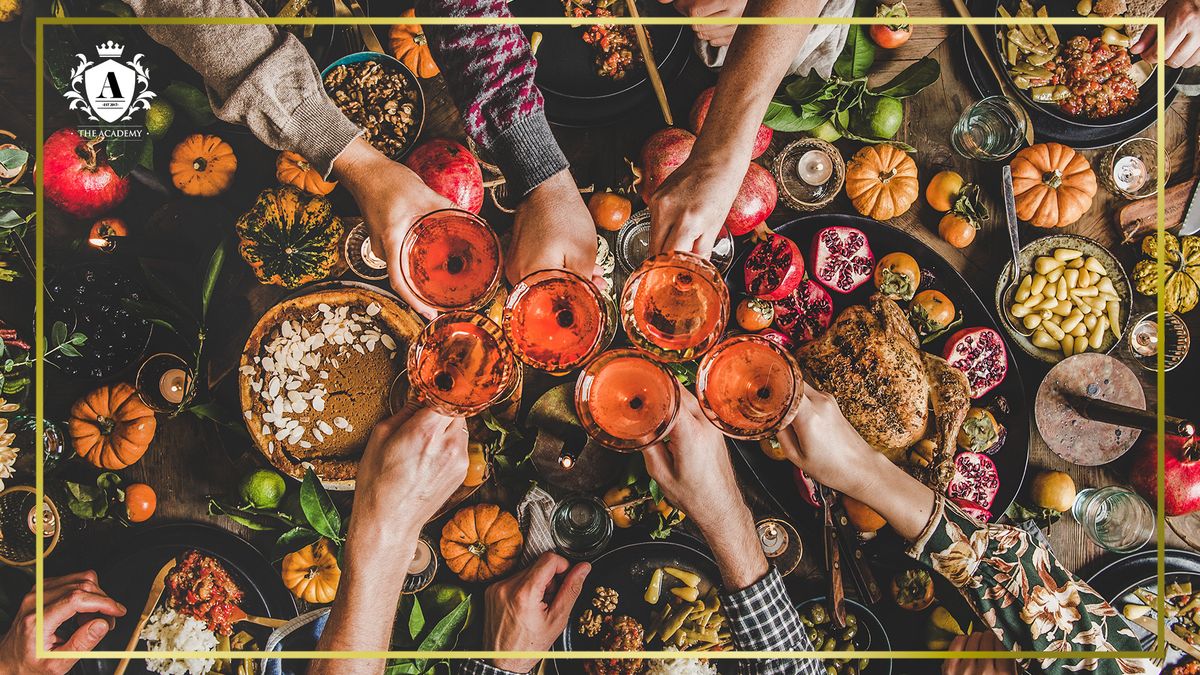 Annual Friendsgiving at The Academy flyer