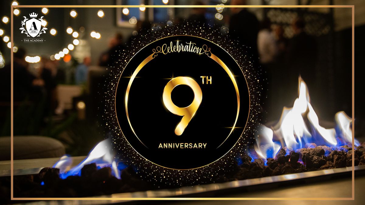 The Academy's 9th Anniversary Celebration flyer