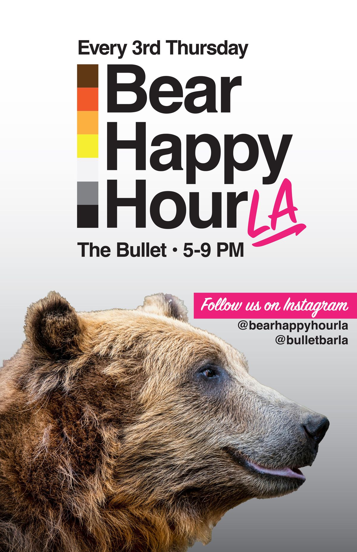 BEAR HAPPY HOUR LA flyer