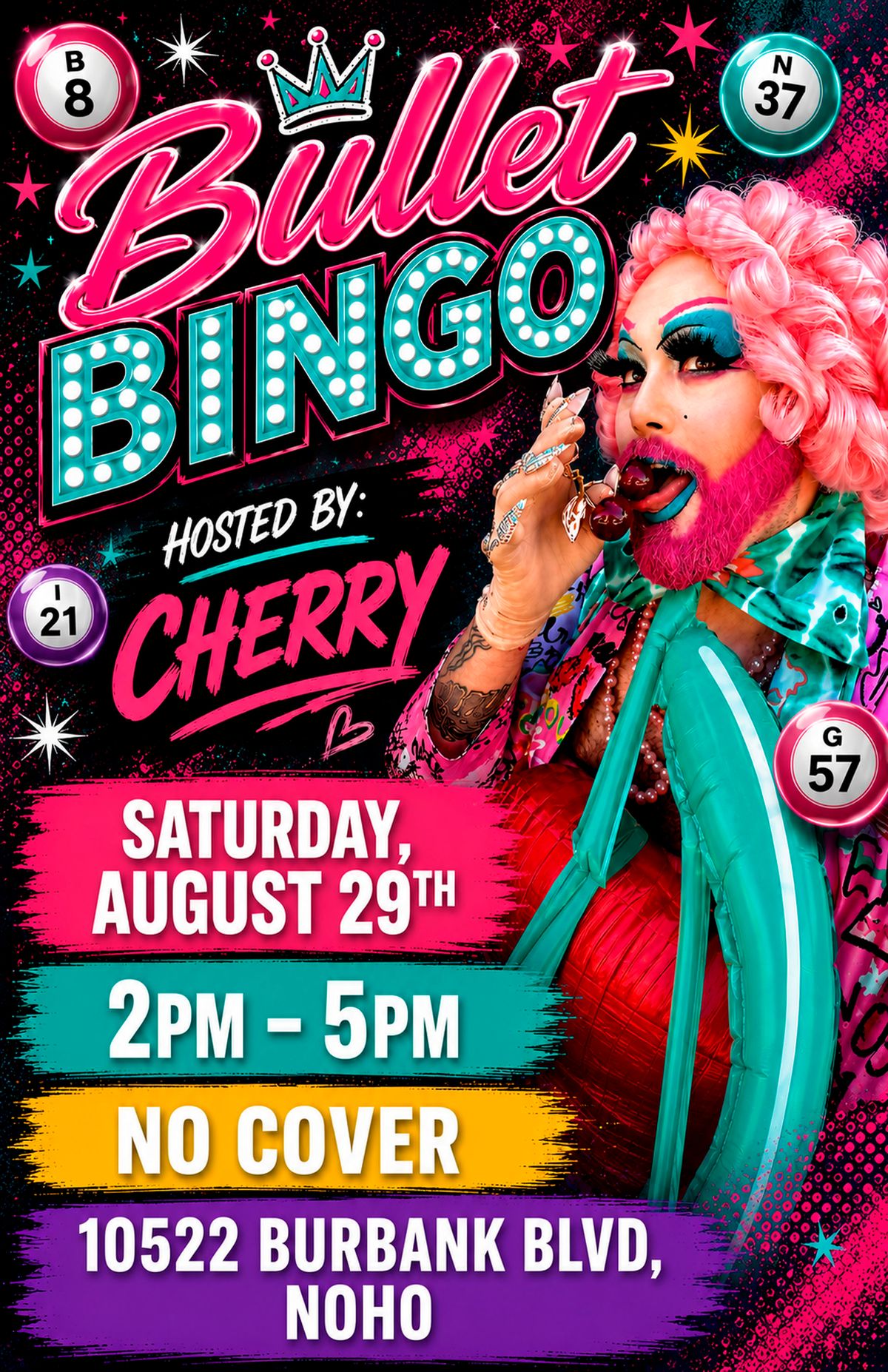 BULLET BINGO Hosted by CHERRY flyer