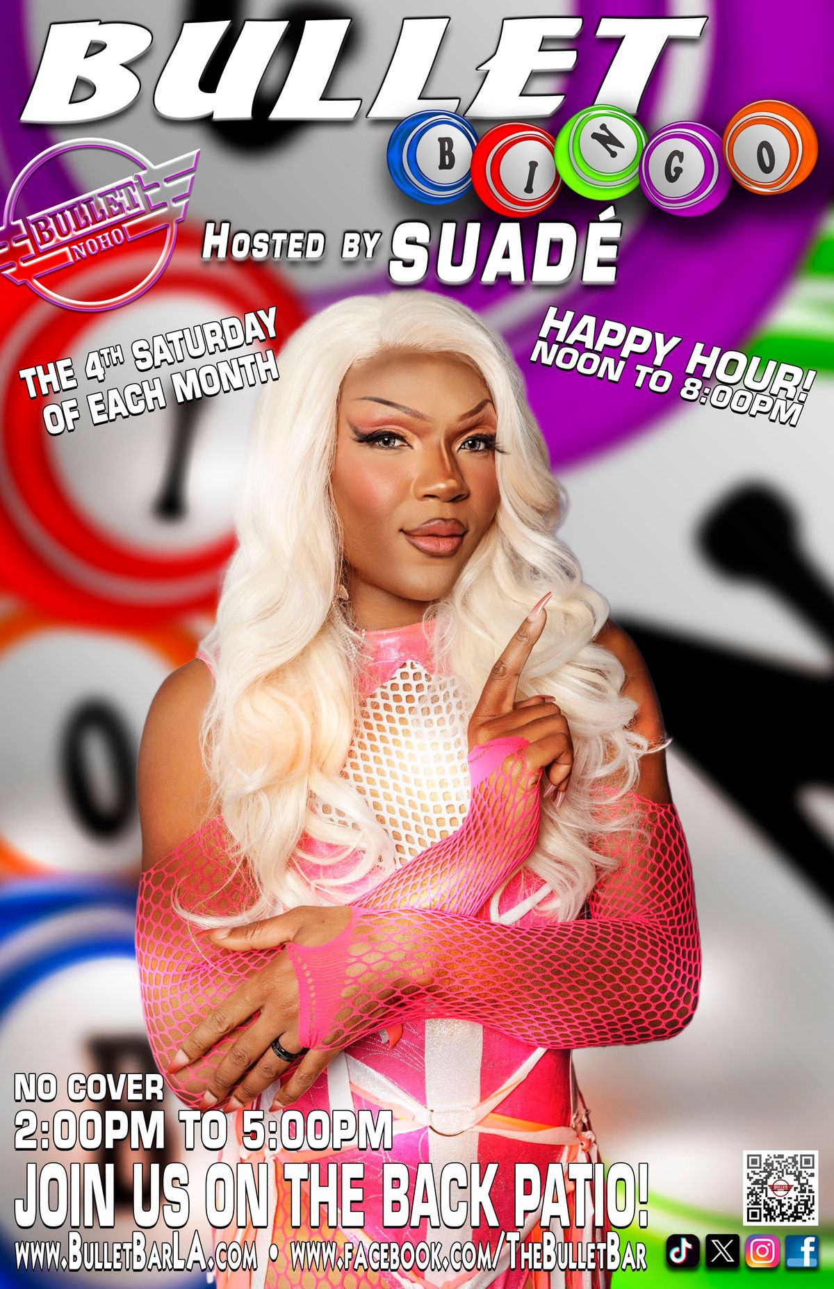 BULLET BINGO with SUADÉ flyer