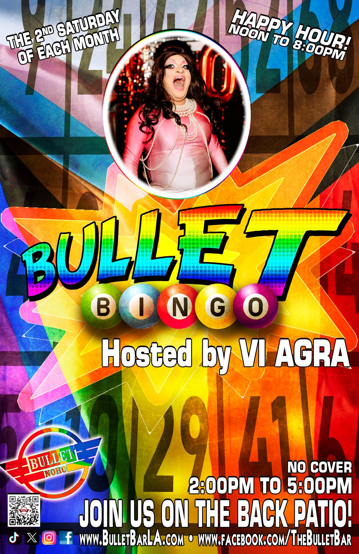 BULLET BINGO with VI AGRA flyer
