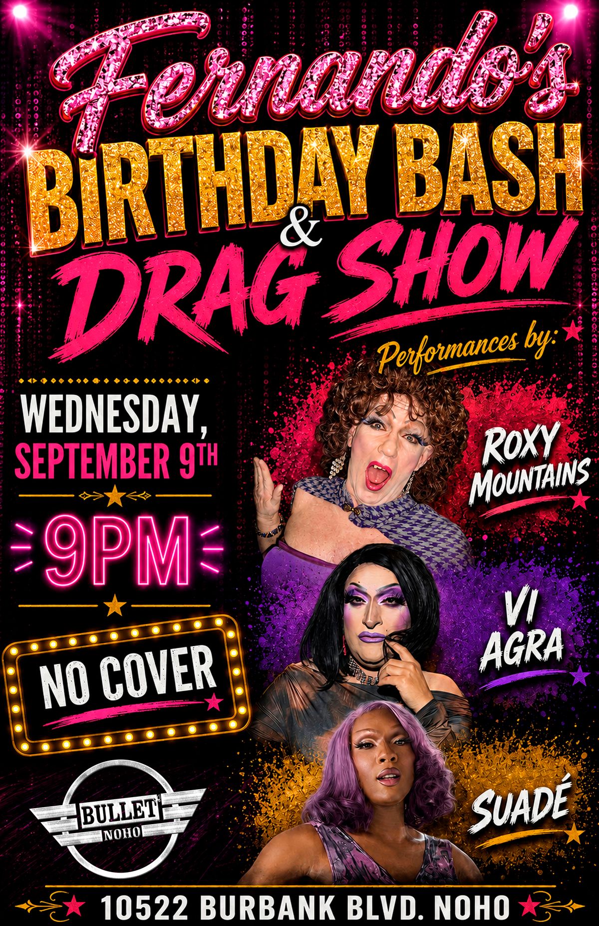 FERNANDO'S BIRTHDAY BASH & DRAG SHOW flyer