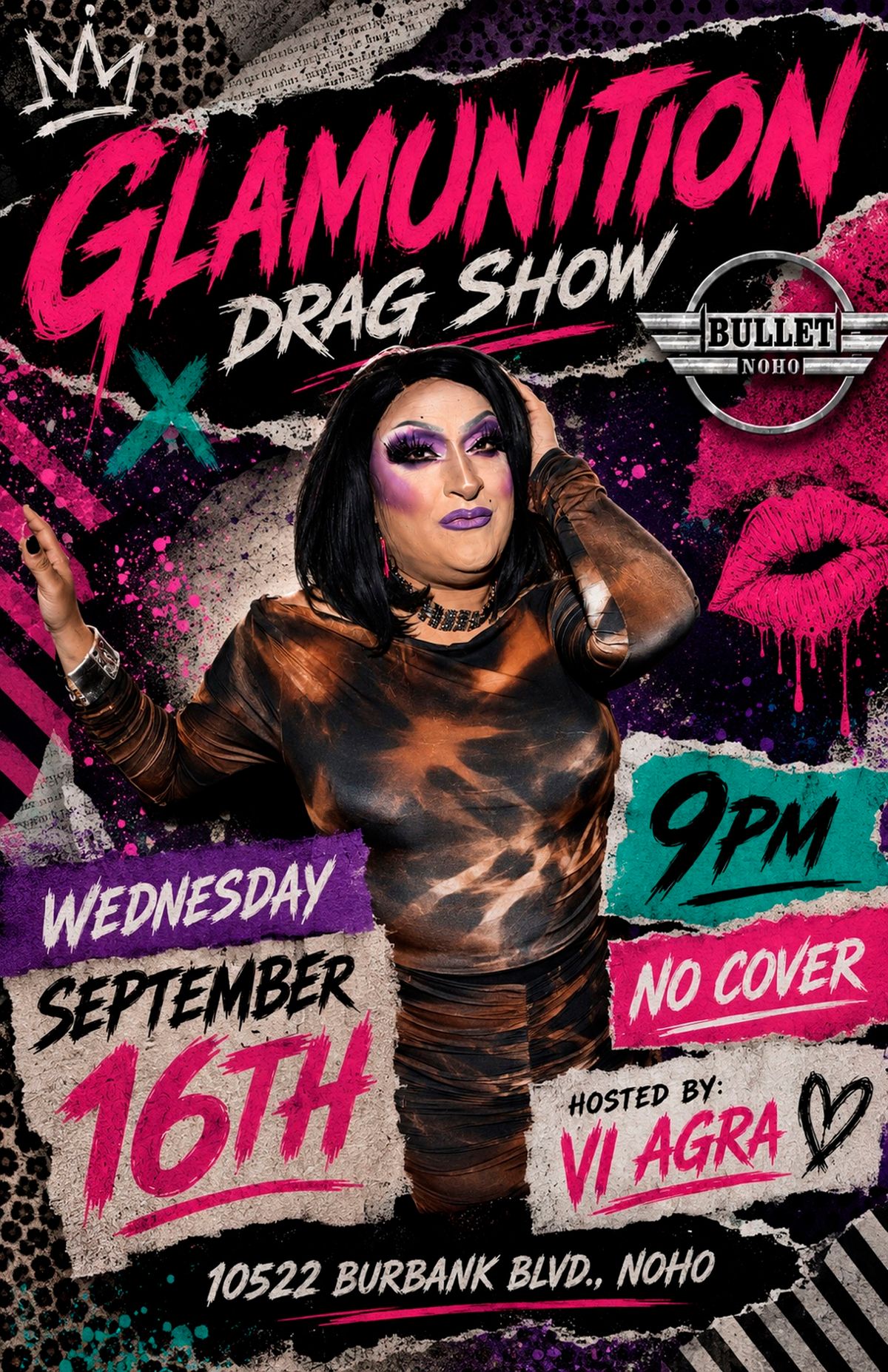 GLAMUNITION DRAG SHOW Hosted by VI AGRA flyer