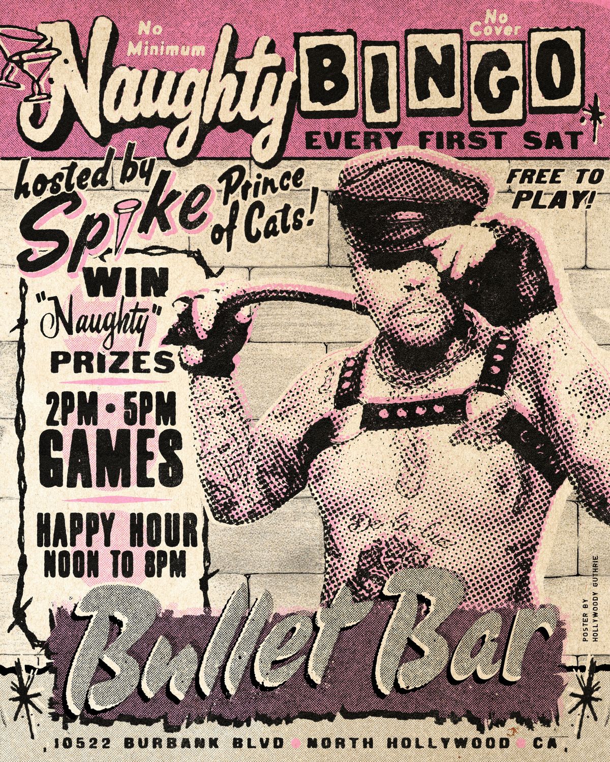 NAUGHTY BULLET BINGO with SPIKE flyer
