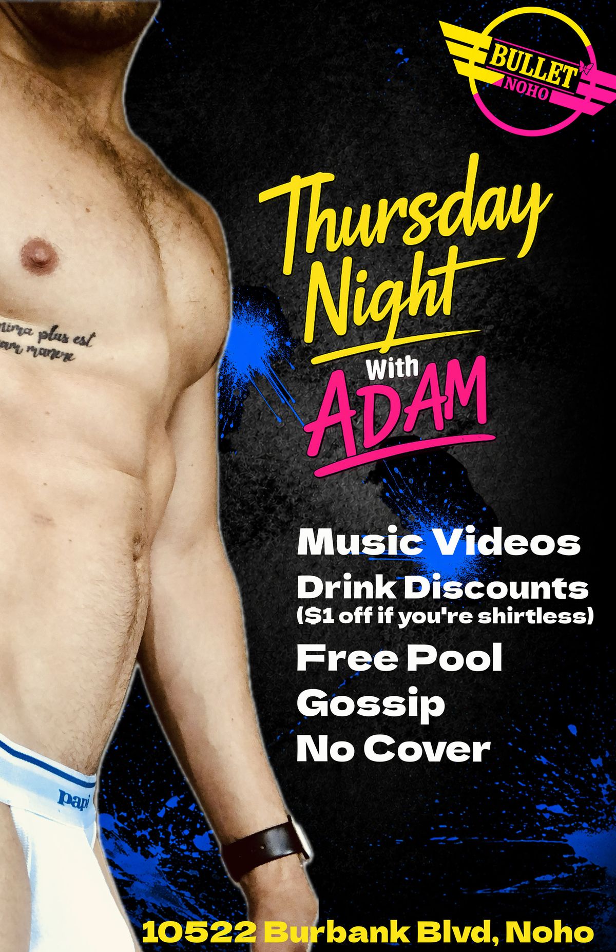 THURSDAY NIGHTS with ADAM flyer