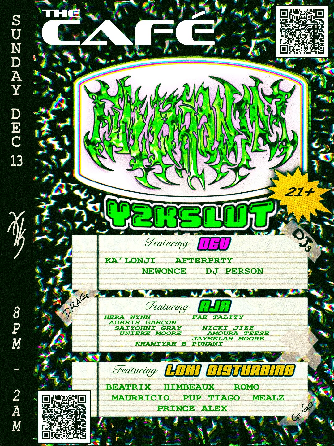 FULL FRONTAL PARTY: Y2KSLUT flyer