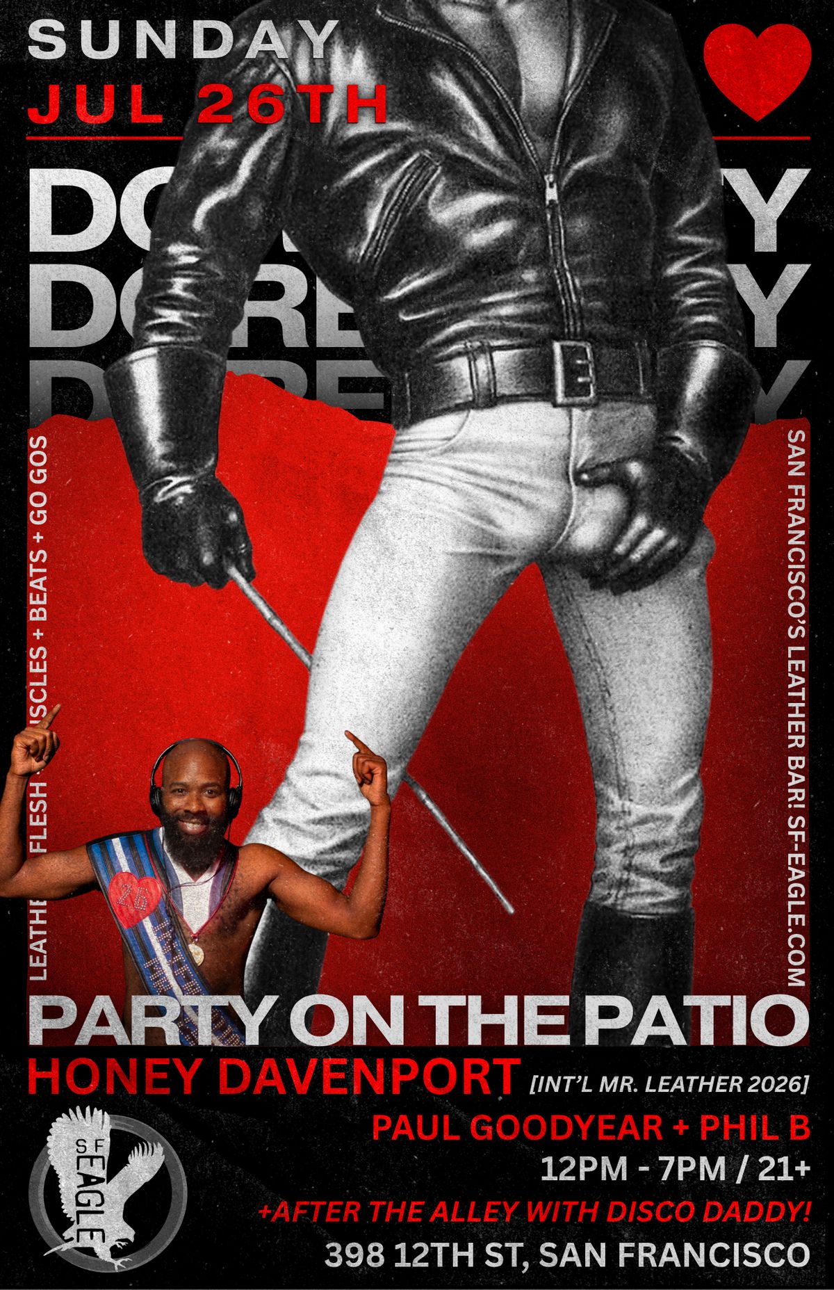 Dore Alley – Party On The Patio flyer
