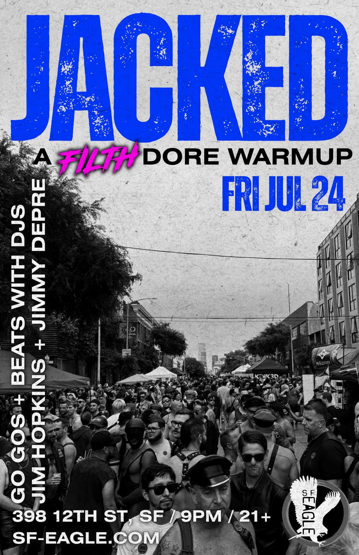 Jacked – A FILTH Dore Warm Up flyer