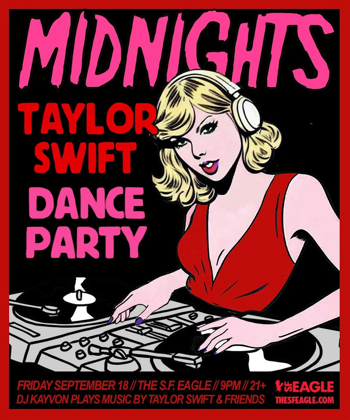 Midnights Taylor Swift Dance Party flyer