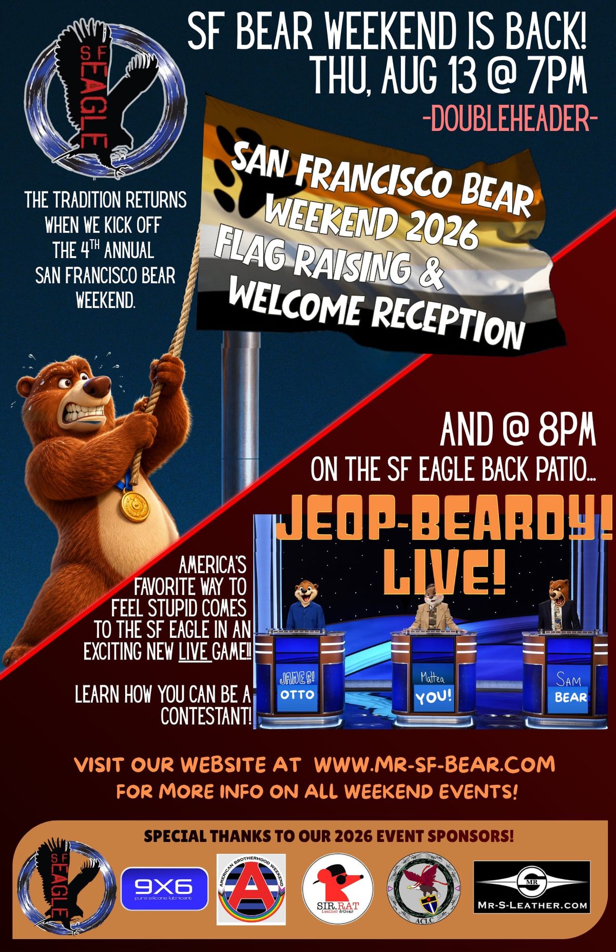 SF Bear Weekend Flag Raising and Reception flyer