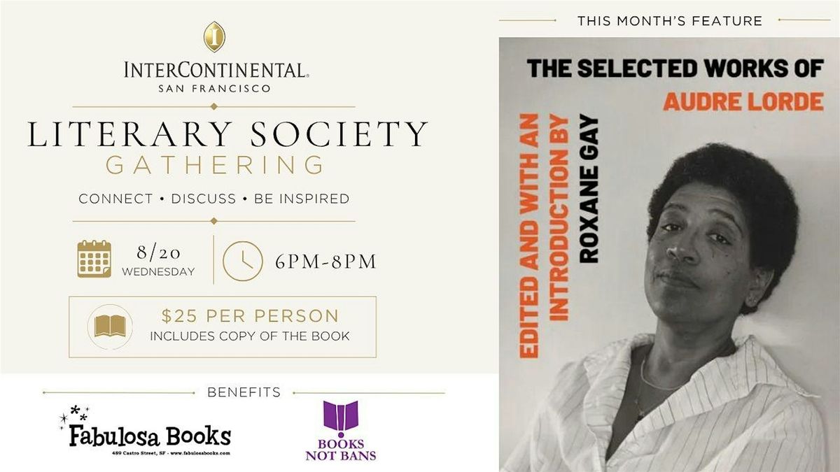 Books Not Bans Luce Literary Society Gathering - The Selected Works of Audre Lorde flyer