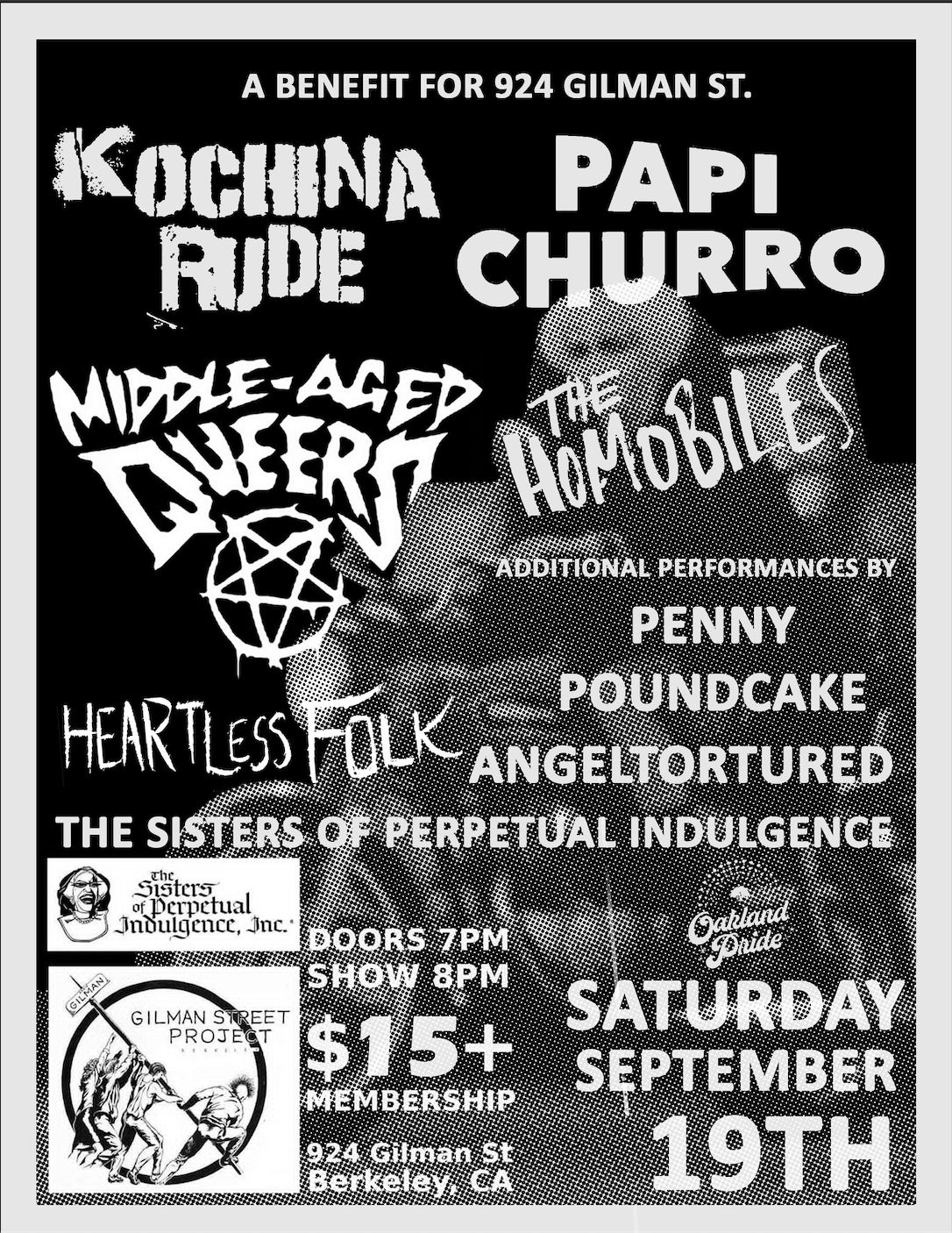 Queer Pride Extravaganza 924 Gilman Fundraiser! flyer