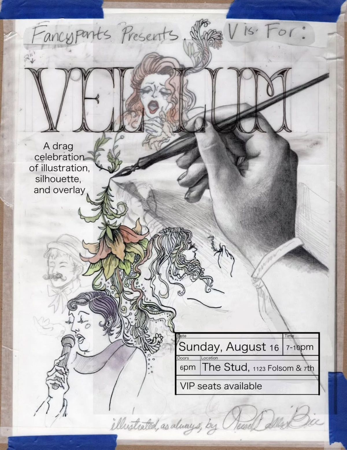 FANCYPANTS PRESENTS- V IS FOR: VELLUM flyer