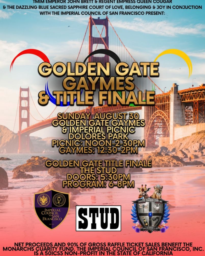 GOLDEN GATE GAYMES TITLE FINALE flyer