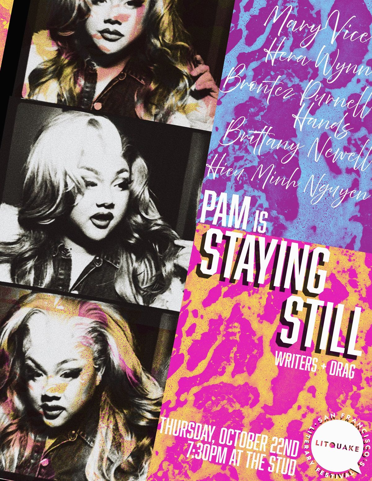 PAM IS STAYING STILL flyer