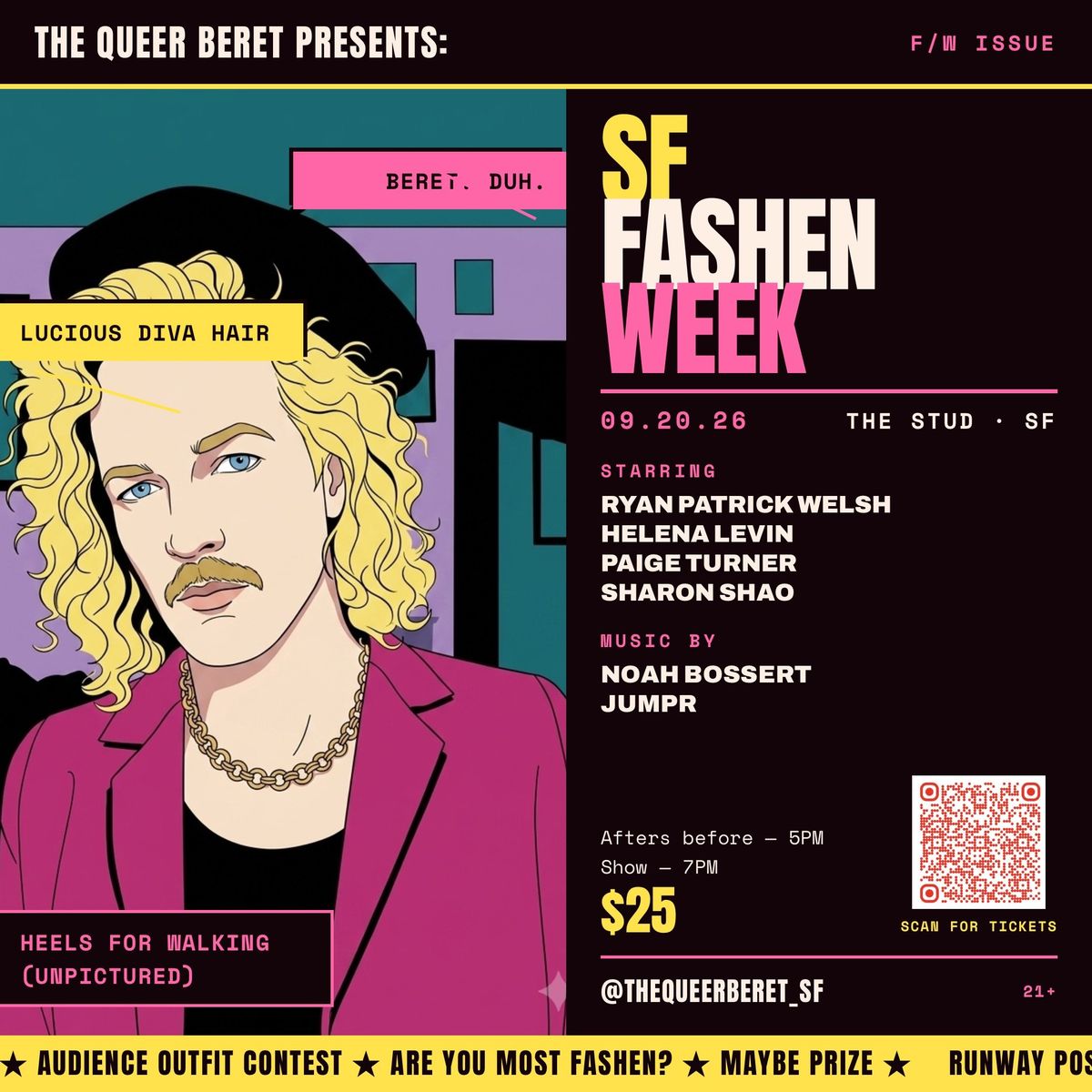 QUEER BERET PRESENTS: SF FASHEN WEEK flyer