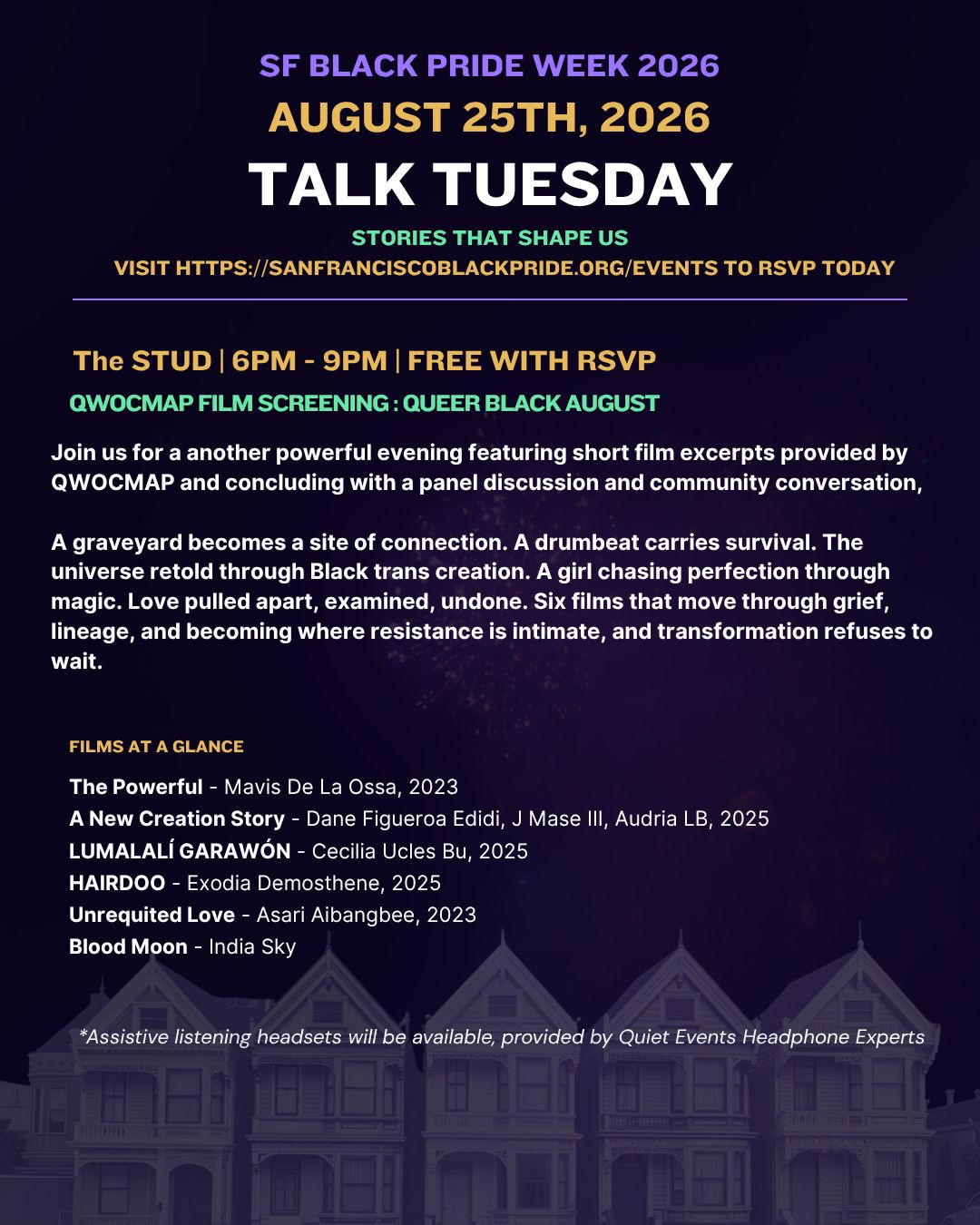 SF Black Pride Talk Tuesday flyer