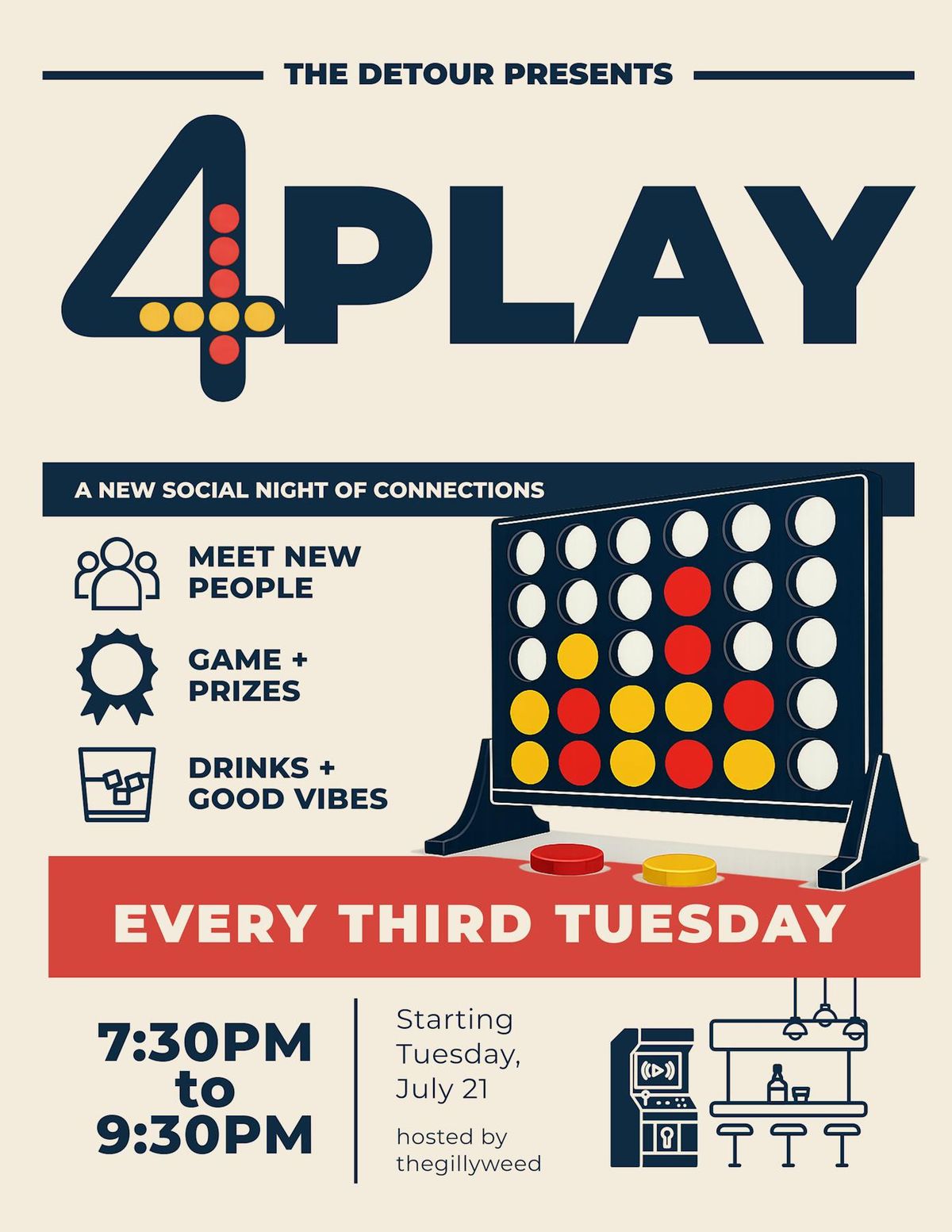 4Play Connect 4 Tournament flyer