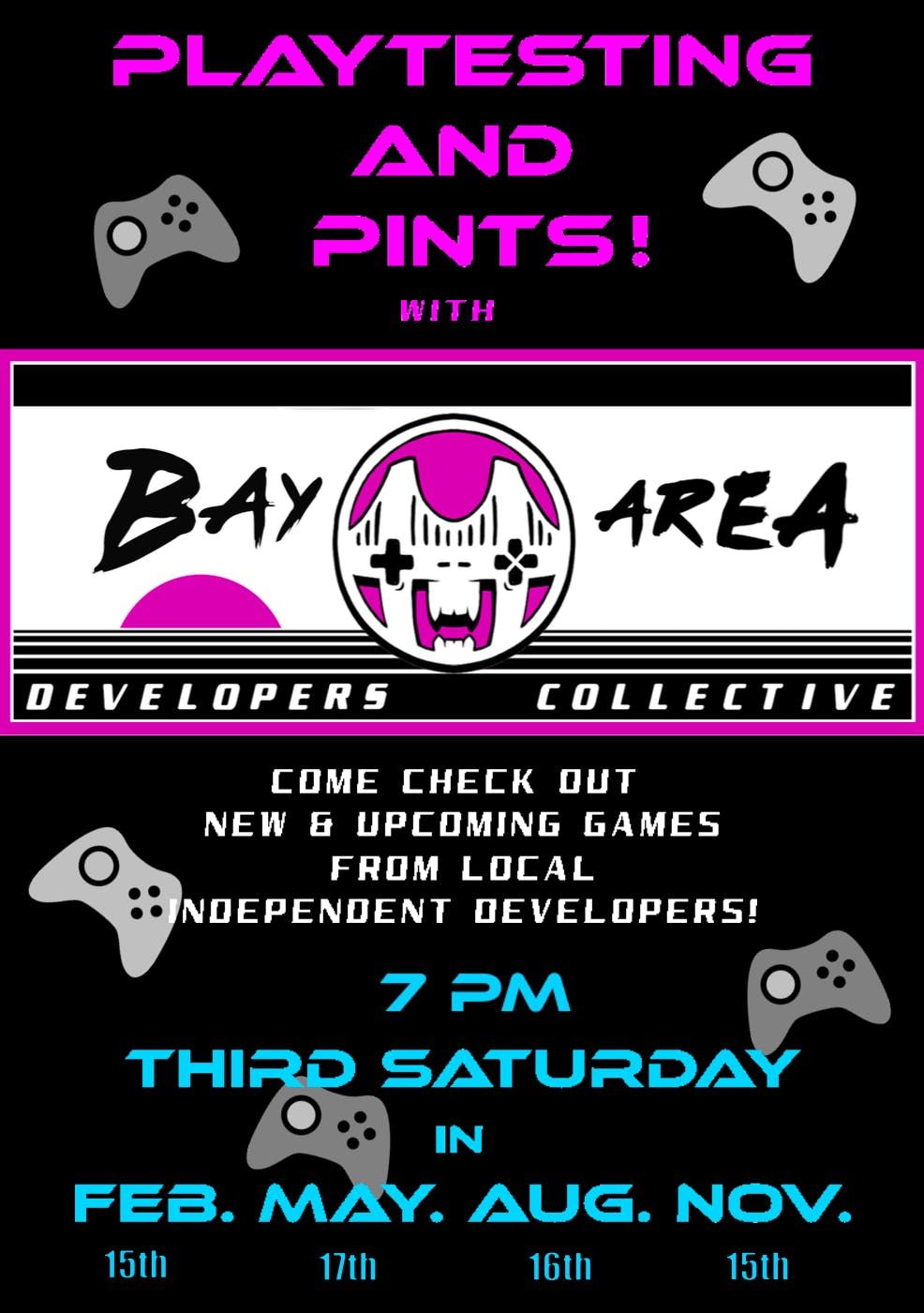 Bad Collective Play Testing & Pints flyer
