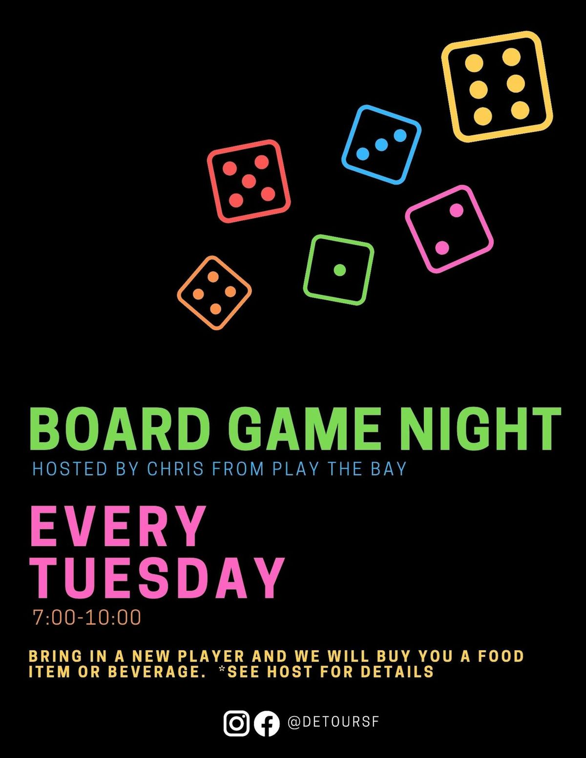 Board Game Night flyer