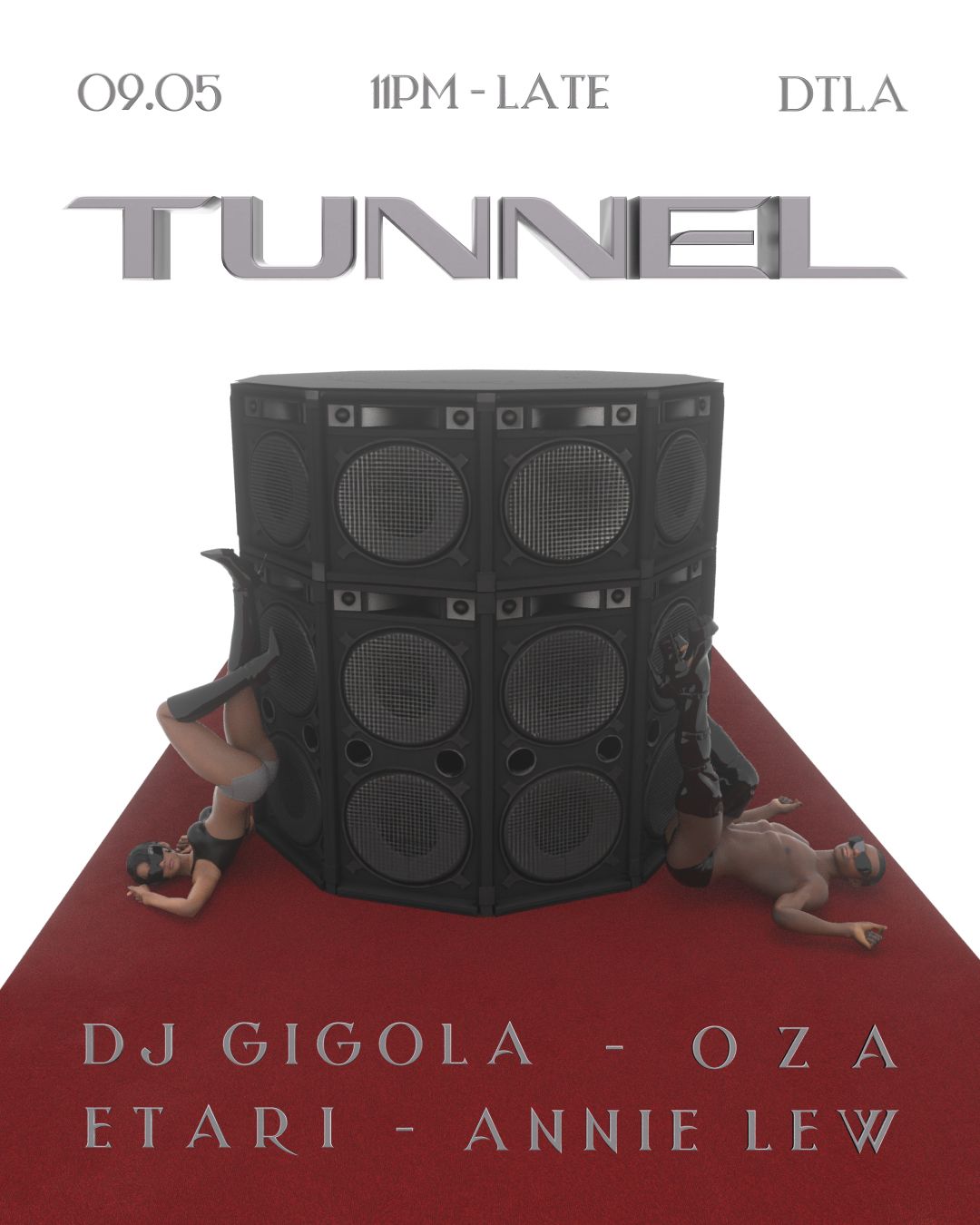TUNNEL presents: DJ Gigola, Annie Lew, Etari & OZA flyer