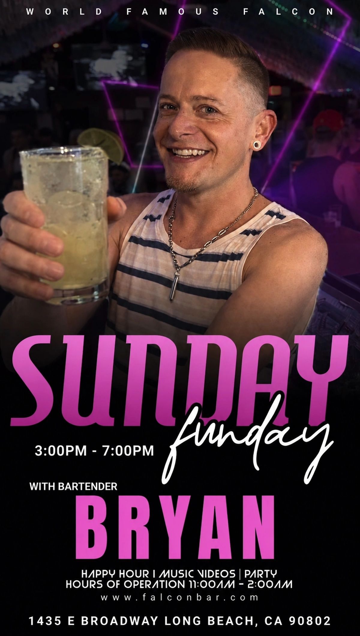 Sunday Funday with Bartender Bryan flyer