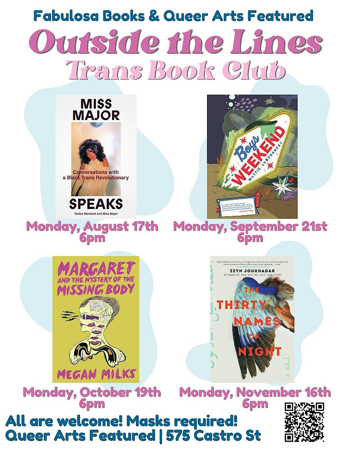 Outside the Lines Trans Book Club (+Coloring Time) flyer