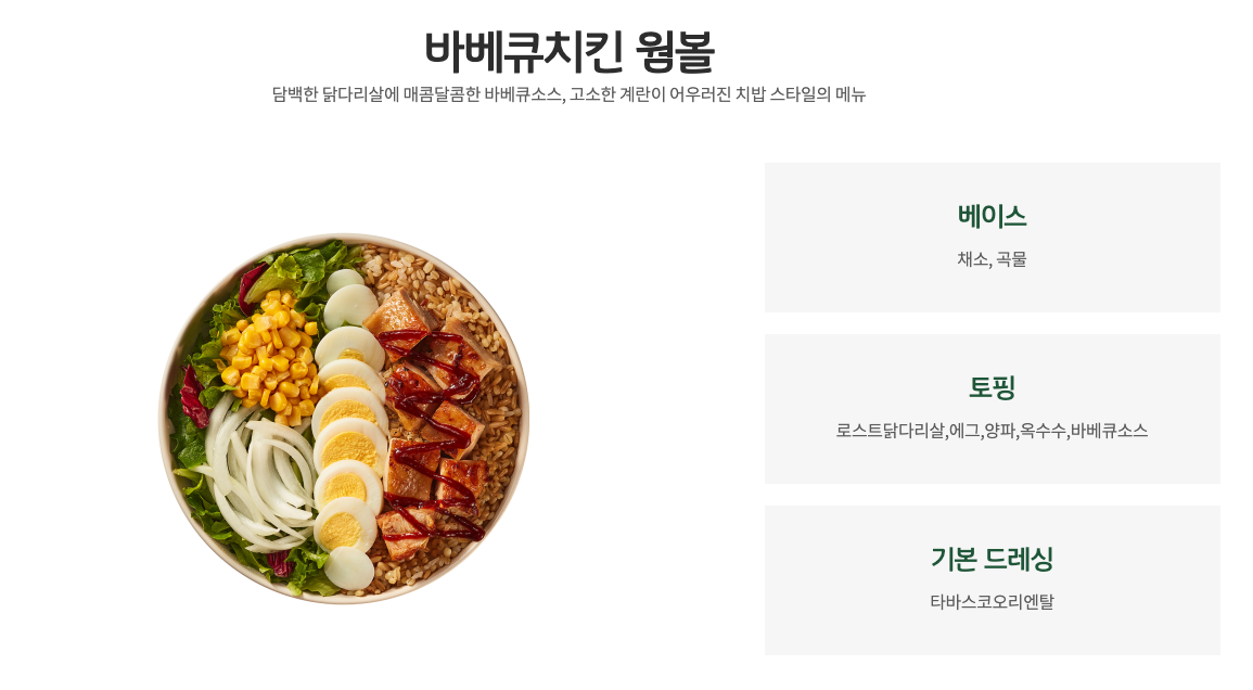 샐러디 칼로리 및 영양성분