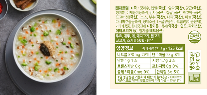 칼로리와 영양 정보