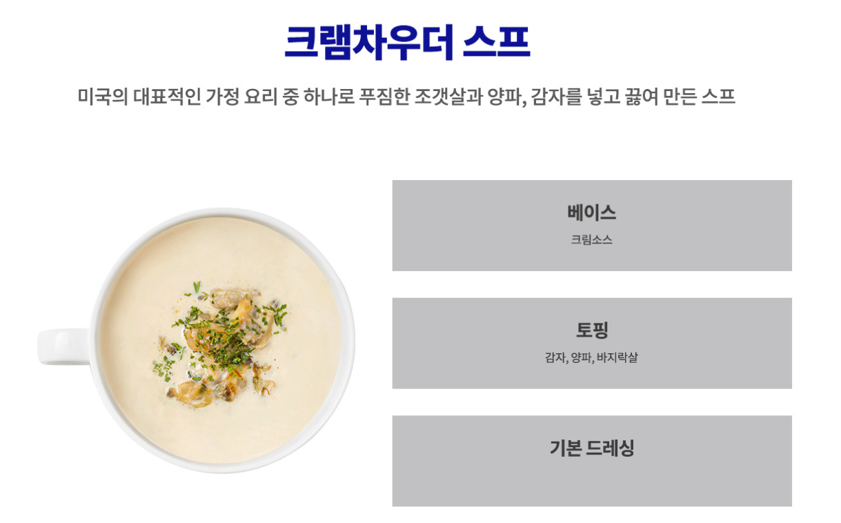 칼로리 및 영양성분