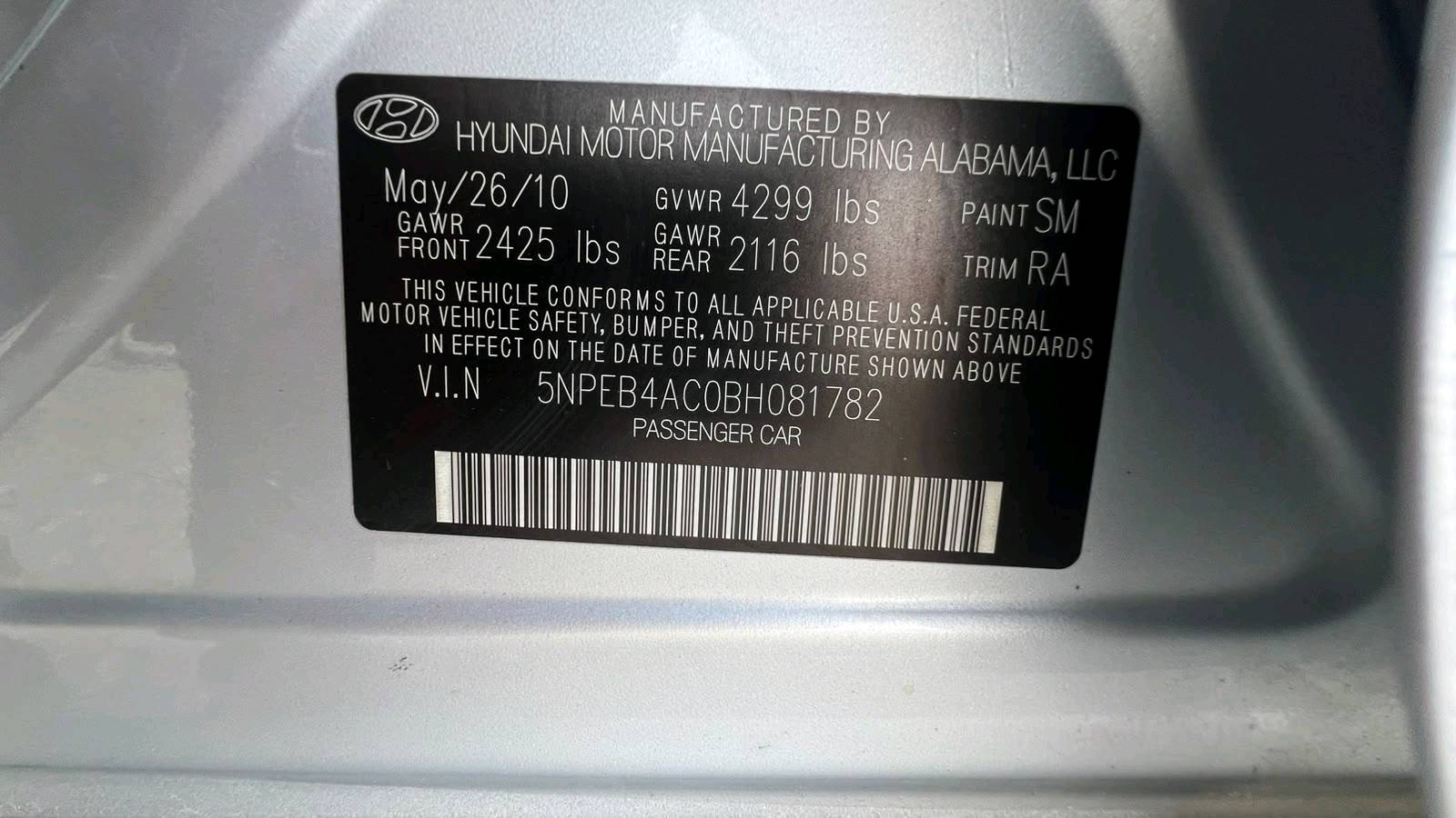 Hyundai Sonata 2011 photo 10