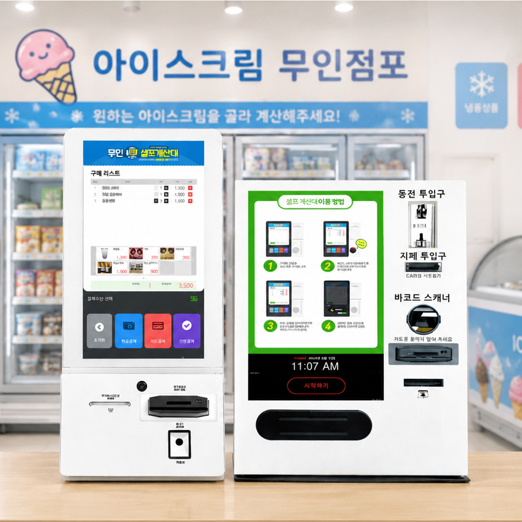 무인점포용 현금/카드 결제 키오스크 