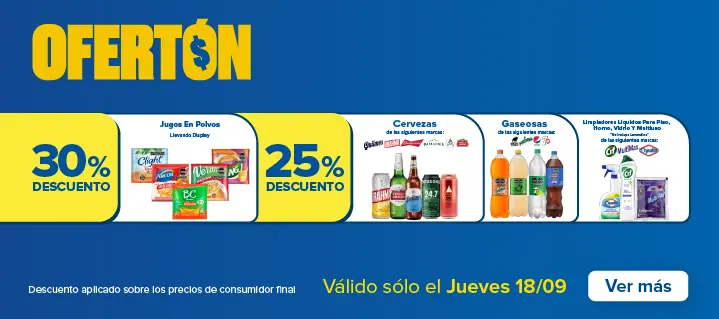 OFERTON % JUEVES 18.09