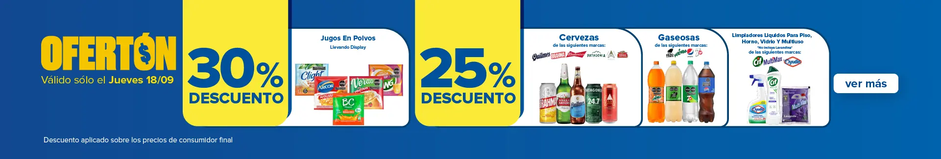 OFERTON % JUEVES 18.09