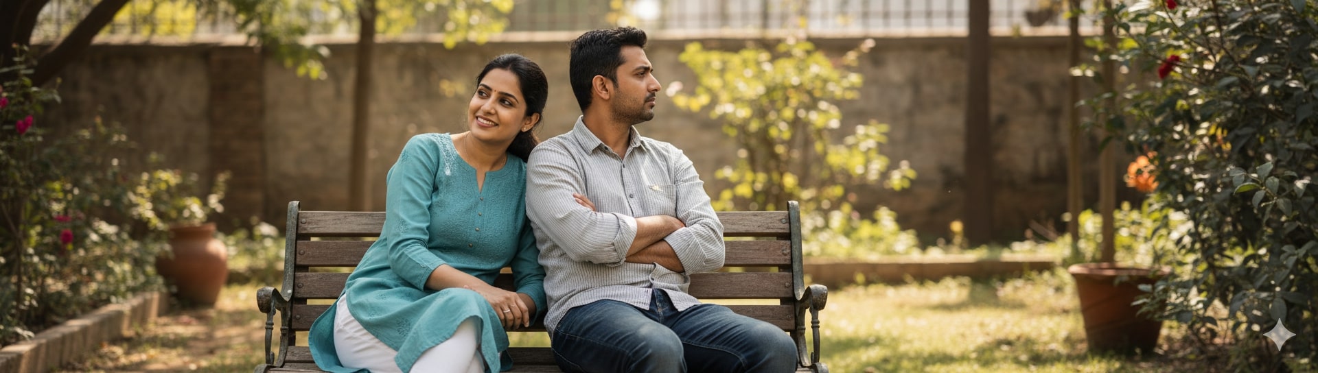 situationship couple sitting apart