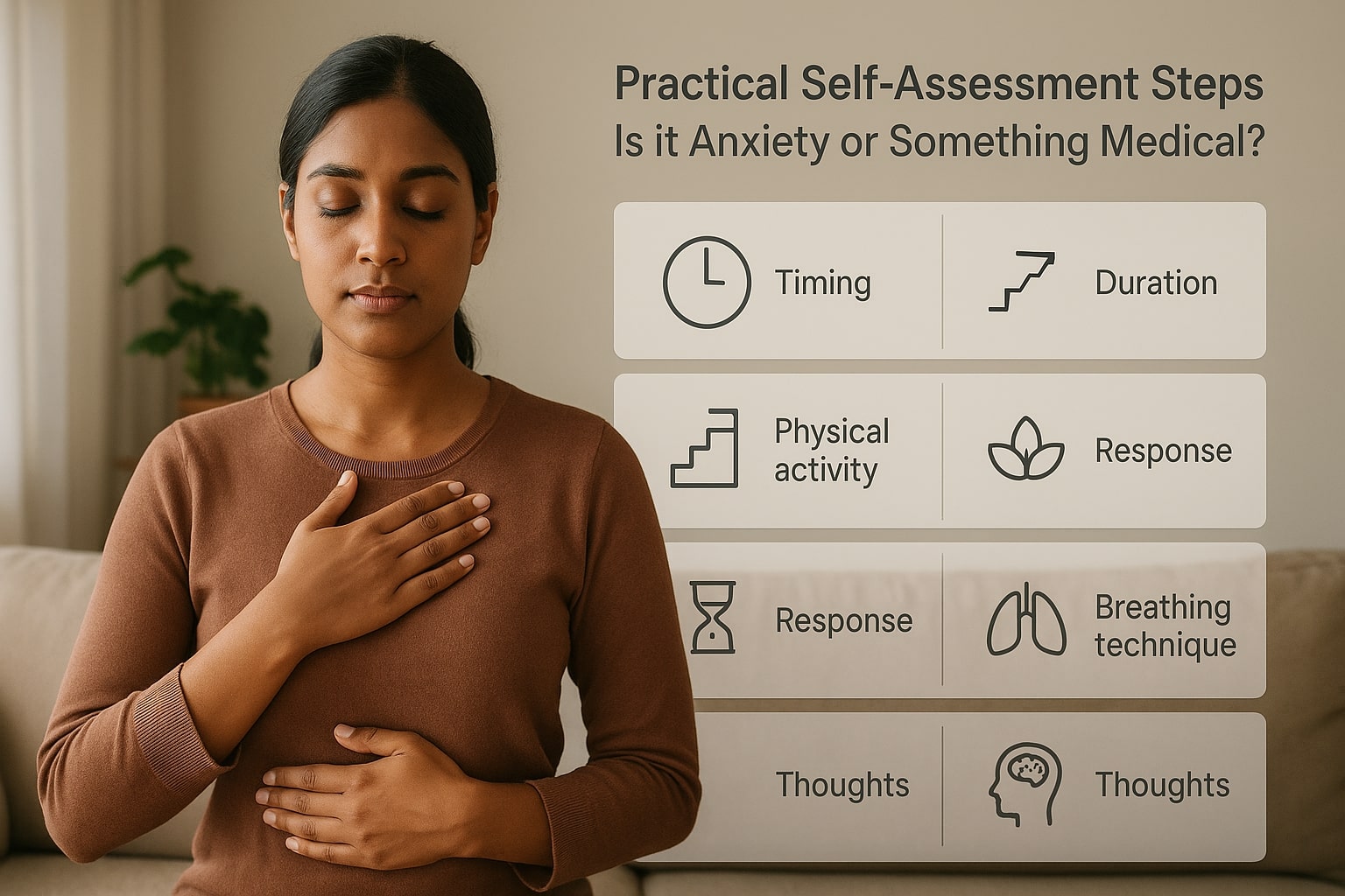 self-check assessment banner for anxiety related breathlessness