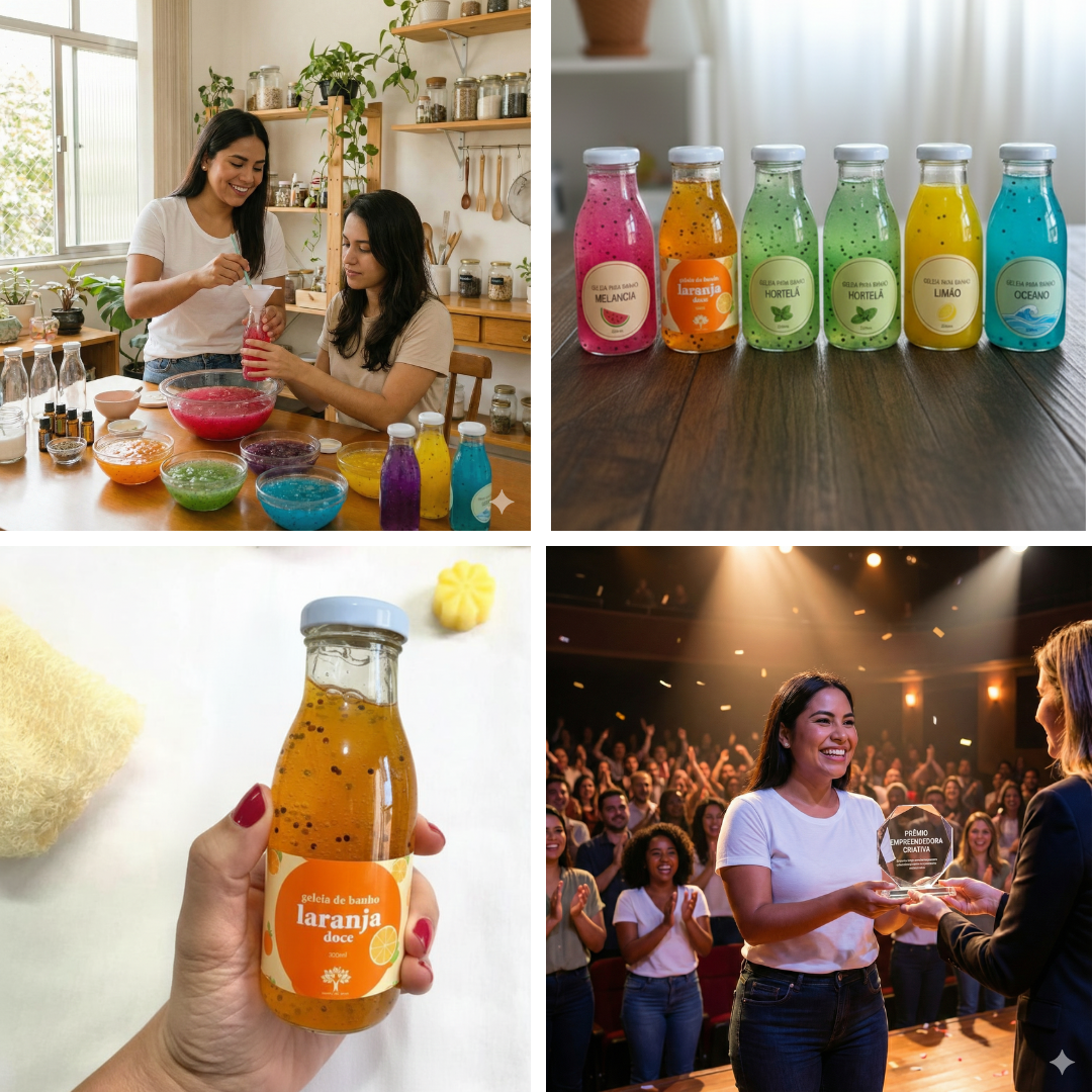 Geleia de banho em close-up