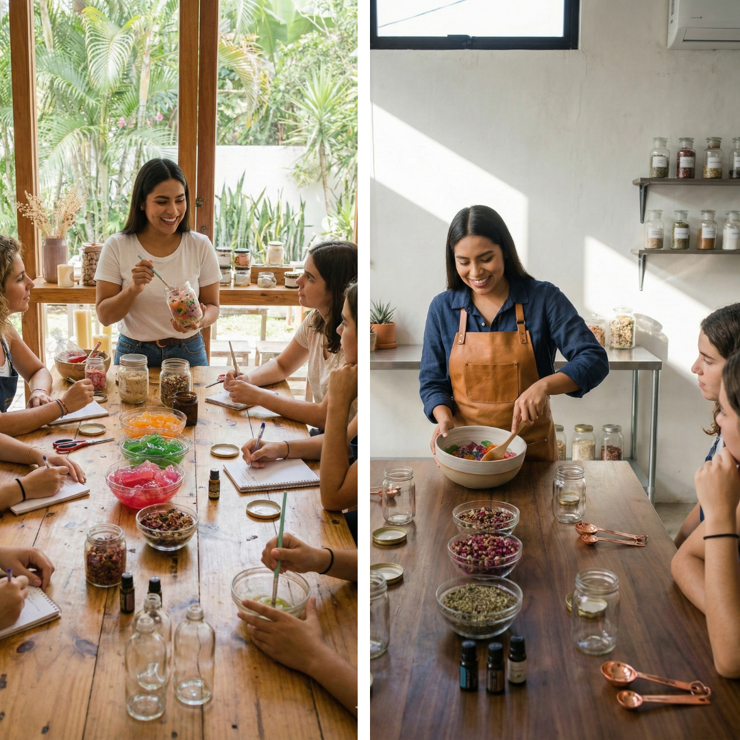 Geleias de banho em potes