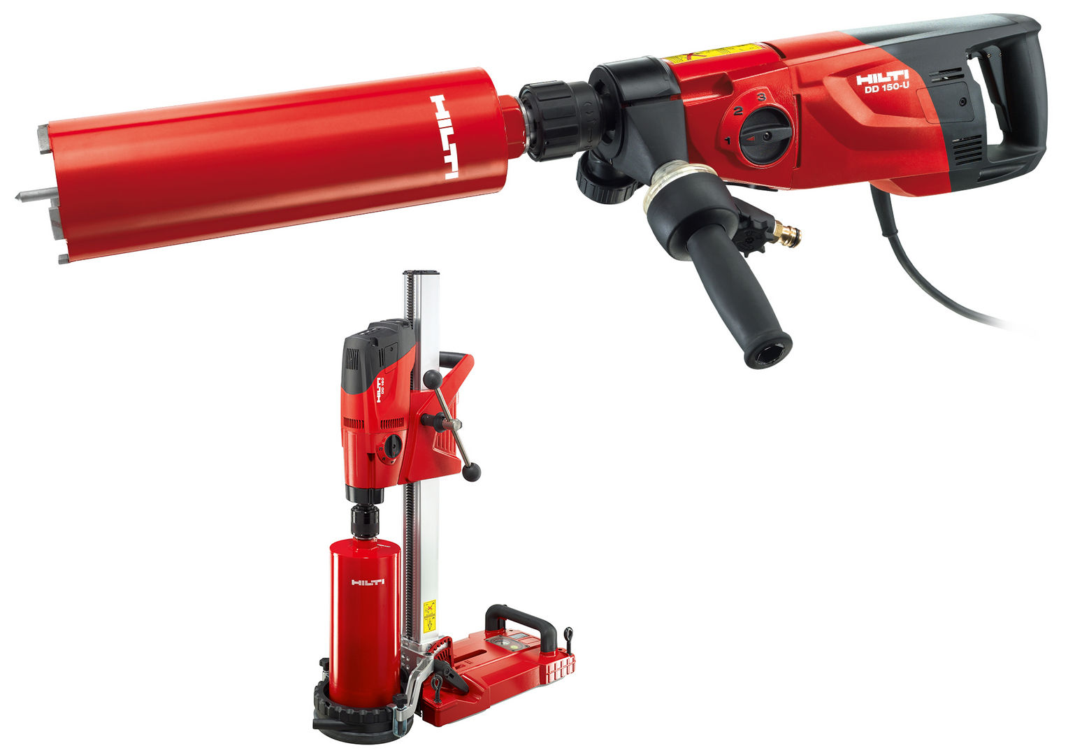 Masina de carotat HILTI DD 150-U, burghiu diamantat, maner ajustabil la 360°
